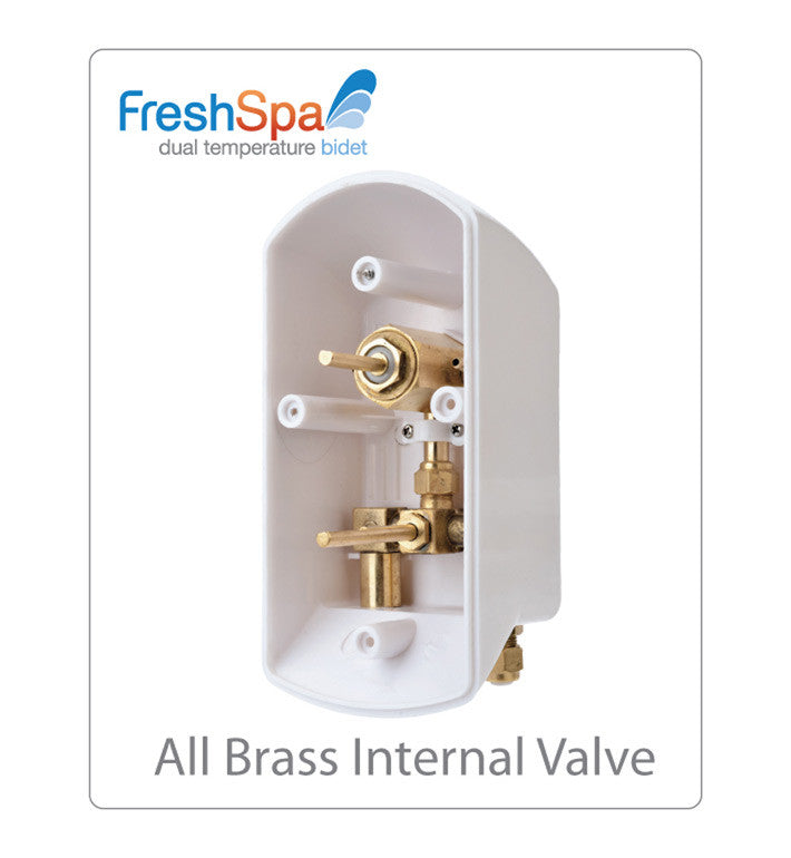 Brondell FreshSpa bidet brass valves